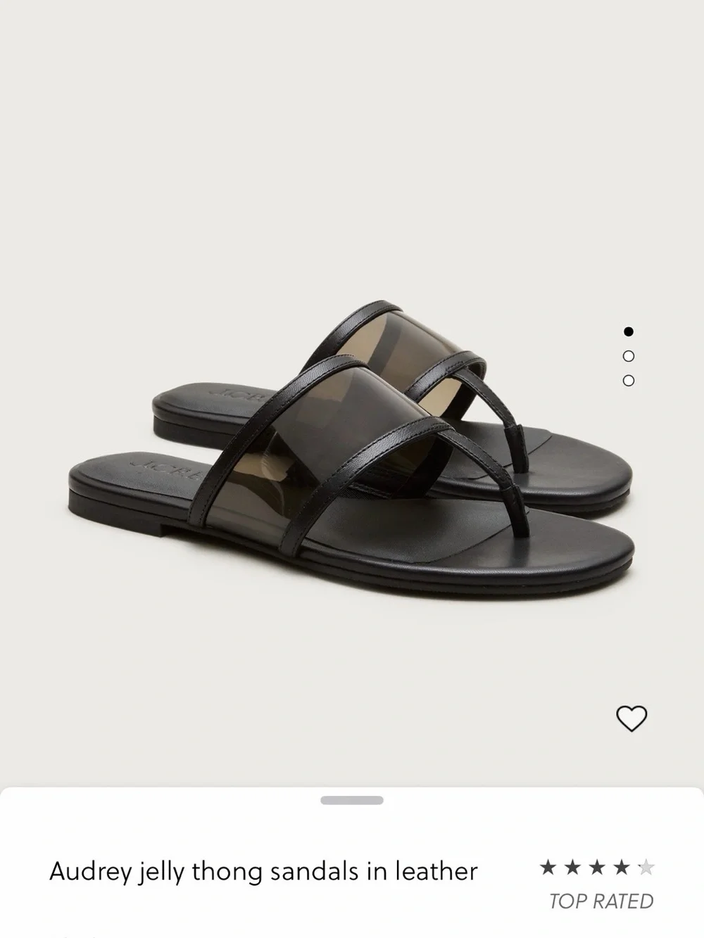 NWT JCrew Audrey Jelly and Leather Thong Sandals in size 7.5